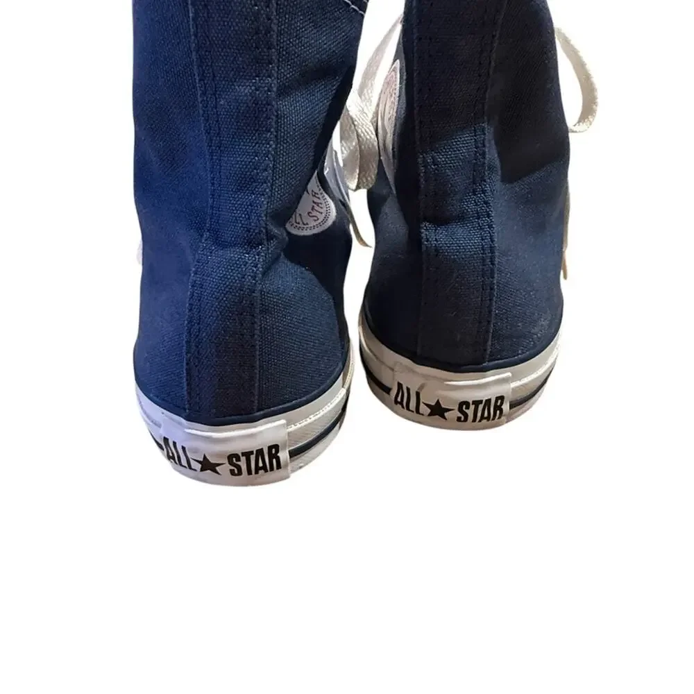 Converse Men's 8.5 and Women’s 10.5 High-Top Sneakers - Dark Blue and White - Picture 4 of 8